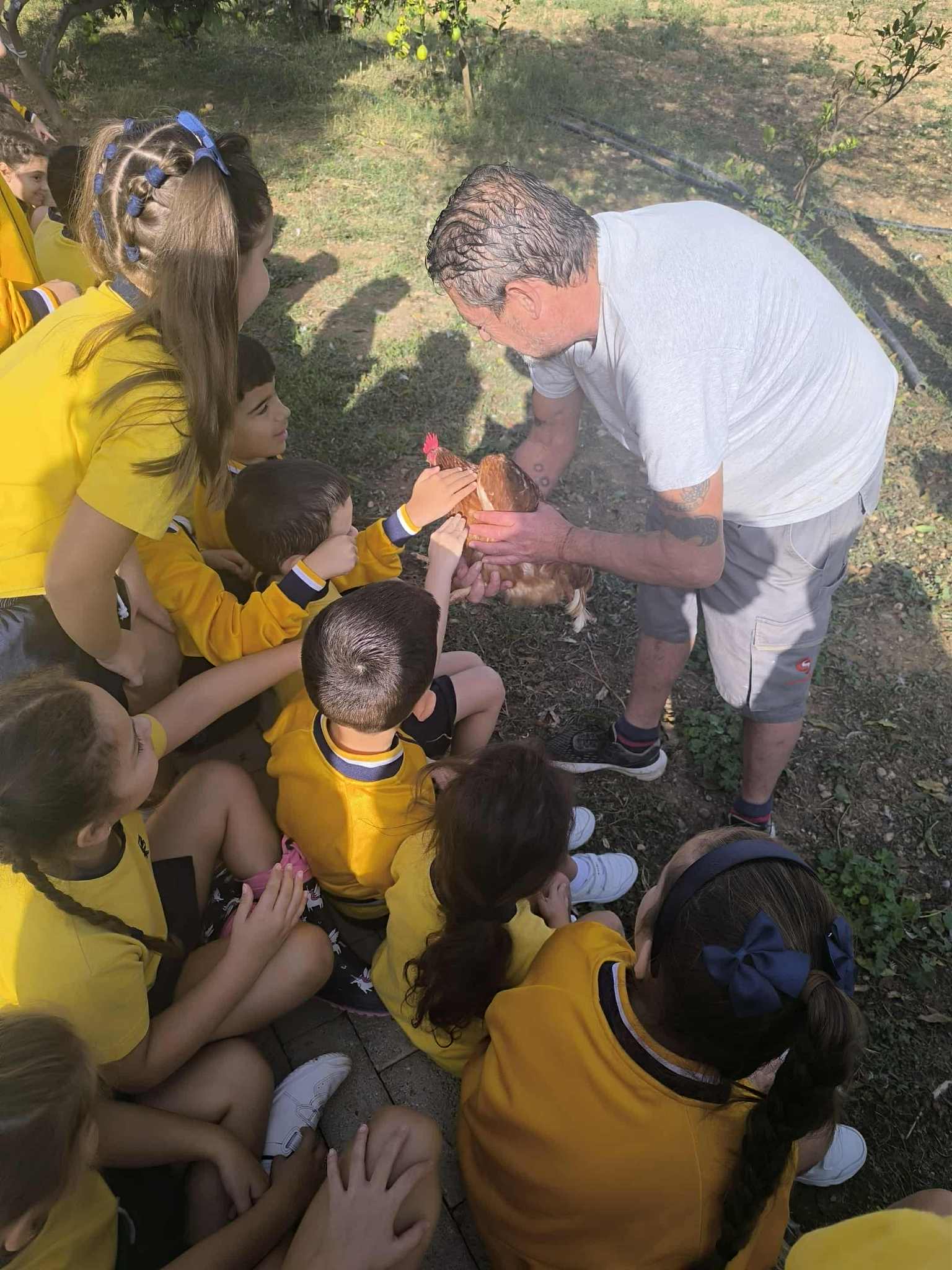 Students taking part in a school event