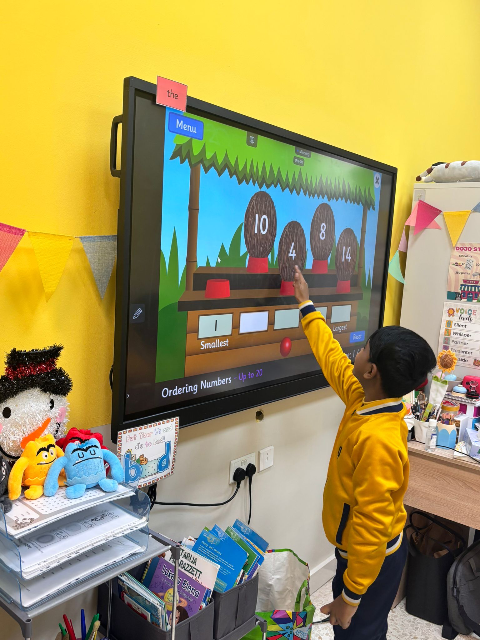 Students using technology in class